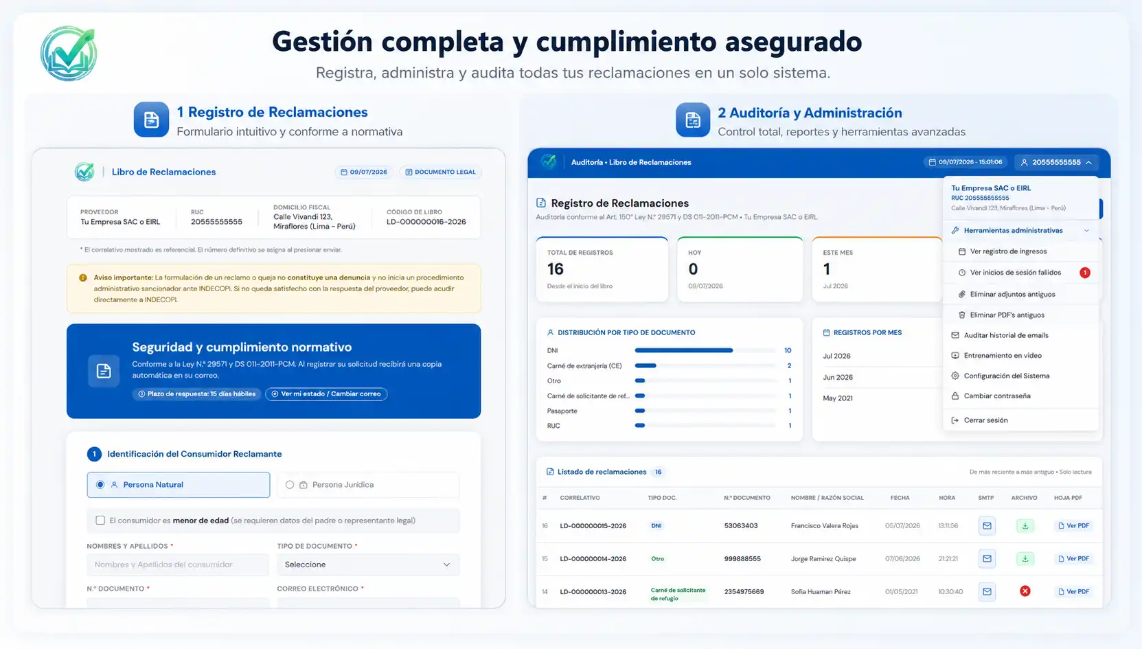 Formulario de Libro de Reclamaciones Virtual